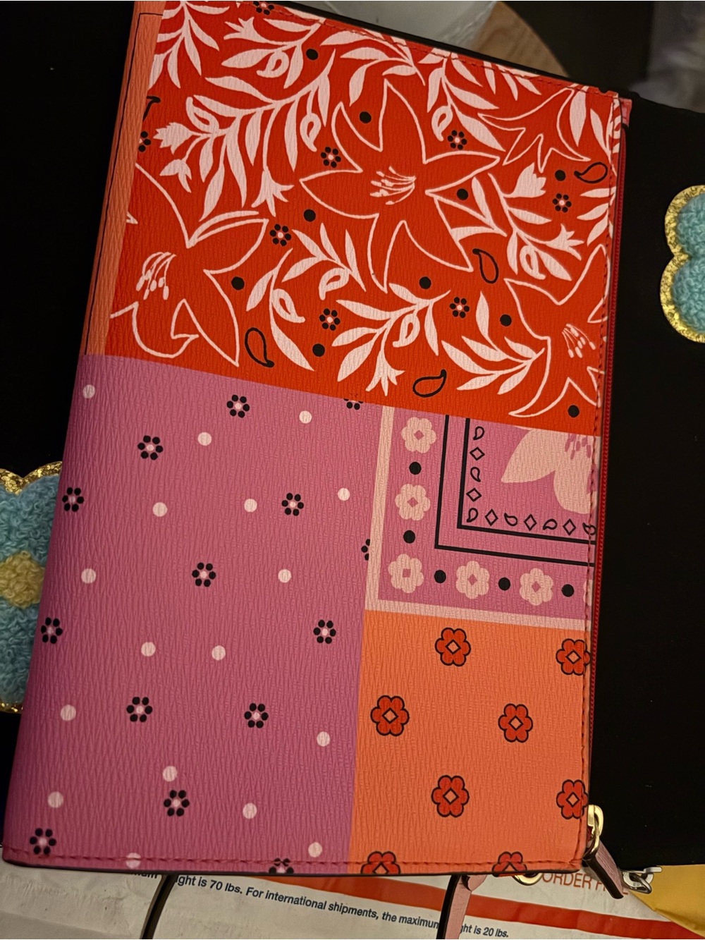 kate spade Patchwork Floral Phone Case - Red, Pink & Orange